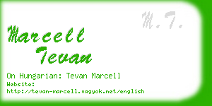 marcell tevan business card